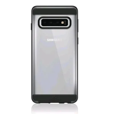 Black Rock Samsung Galaxy S10 Cover in Tpu Anti Shock Assorbion Trasparente/Nero