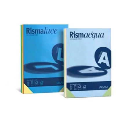 Cartotecnica Favini Rismacqua Mix Risma da 200 Fogli 140 g 21 x 29.7 cm A4 Colori Forti Assortiti