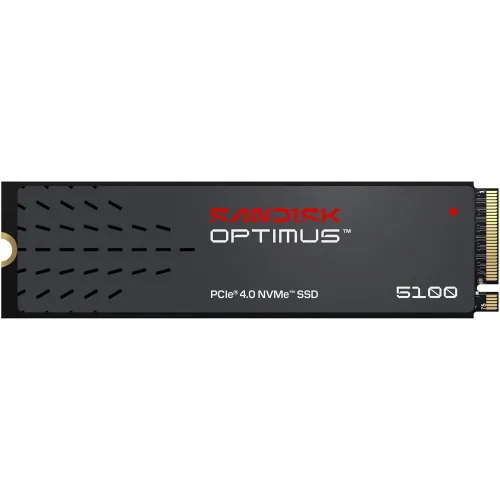 SanDisk Optimus 5100 SSD 4TB Interno M.2 2280 NVMe PCI Express 4.0 NVMe QLC 3D Nand Lettura 6.900 MB/S Scrittura 6.700 MB/S Nero