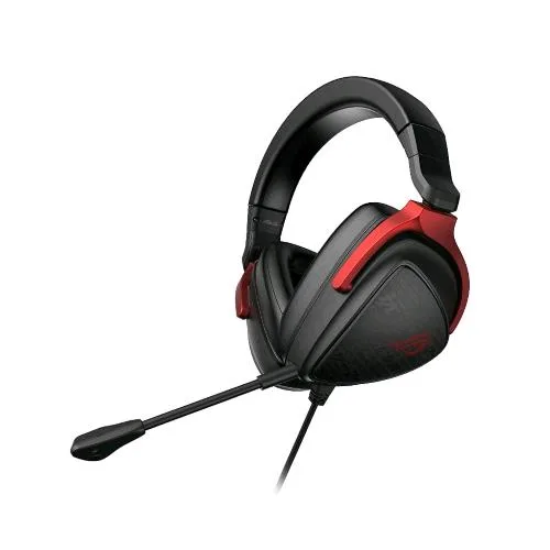 ASUS Rog Delta S Core Cuffie Gaming a Padiglione con Microfono Rimovibile Cablato Compatibile con PC Mac PlayStation Nintendo Switch Xbox Nero