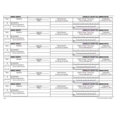 Data Ufficio Registro Nomina/Revoca Amm.re Condomio 315X240MM 2 Fogli Conf 5 Pz.
