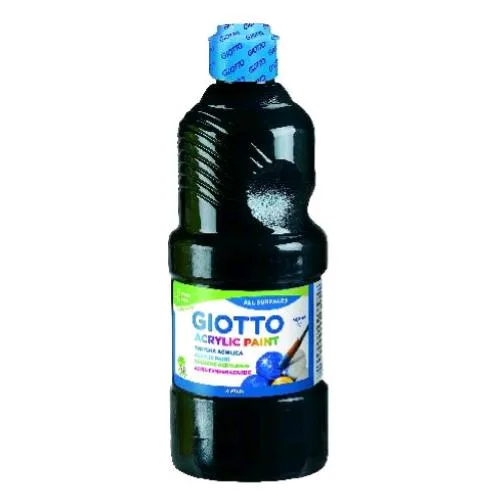 Giotto Tempera Acrilica Flacone da 500 ml Nero
