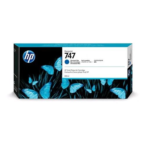 HP 747 Cartuccia Ink-Jet 300 ml Blu Cromatico