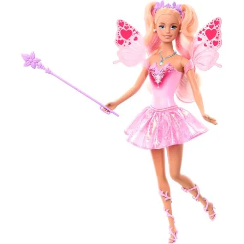 Mattel Barbie Fata Cambia Colore con Bacchetta Stellata Cpalli Biondi Ali e Outfit