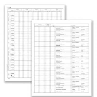 Data Ufficio Registro Prospetto Riepilogolativo per Associazioni Sportive 310X245 mm 8 Fogli Conf 5 Pz.