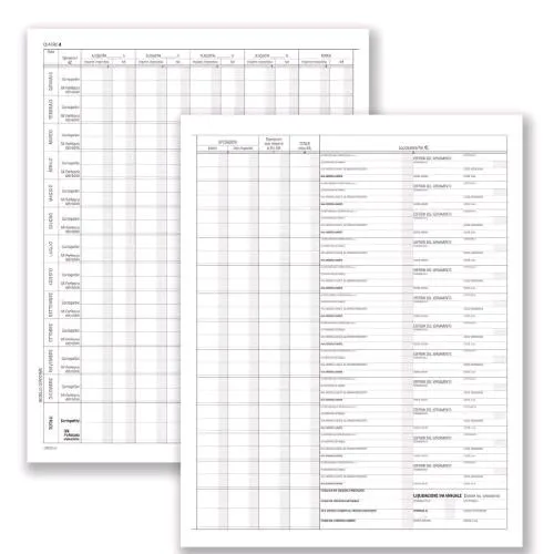 Data Ufficio Registro Prospetto Riepilogolativo per Associazioni Sportive 310X245 mm 8 Fogli Conf 5 Pz.