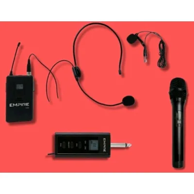 Empire TY.JNI150 Kit Radiomicrofono Ice + Radiomicrofono Neck/Lavalier + Ricevitore 2 Canali
