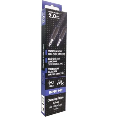 Inno Hit Cavo Stereo Jack 3.5mm Maschio-Maschio 2 m Nero