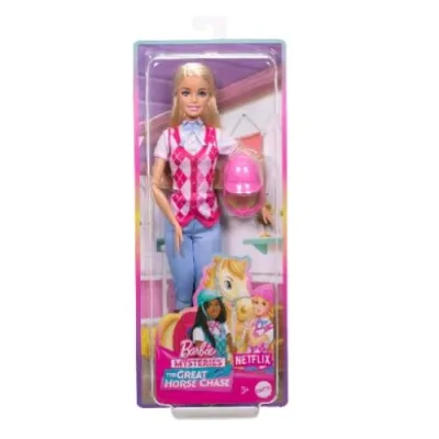 Mattel Barbie Malibu Cavallerizza con Outfit e Accessori da Equitazione