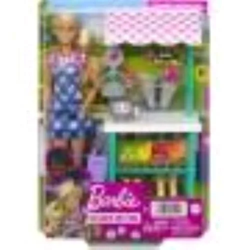 Mattel Barbie Mercato Frutta e Verdura con Registratore di Cassa e Accessori