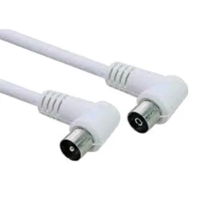 INNO-HIT Ih-E90250 Cavo Antenna Coassiale Maschio/Femmina Spina 90 Gradi 2.5 m Bianco