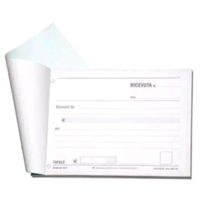 Data Ufficio Ricevute Pagamento Attivita' Sportive Blocco Autocopiante 2 Fogli 115X165 mm 50 Fogli Conf 5 Pz.