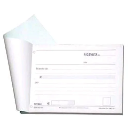 Data Ufficio Ricevute Pagamento Attivita' Sportive Blocco Autocopiante 2 Fogli 115X165 mm 50 Fogli Conf 5 Pz.