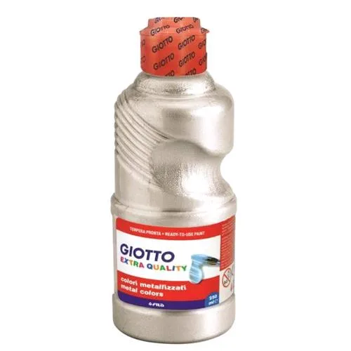 Giotto Tempera Flacone da 250ml Colore Argento Metal Lavabile