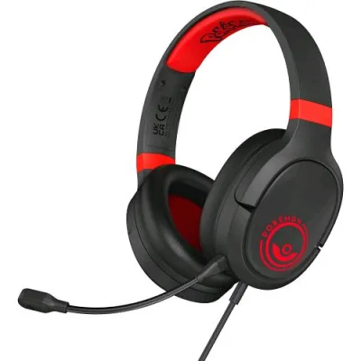 Otl Pokemon Poke Ball Black Red Pro G1 Gaming Headphone Cuffie con Microfono Jack 3.5mm