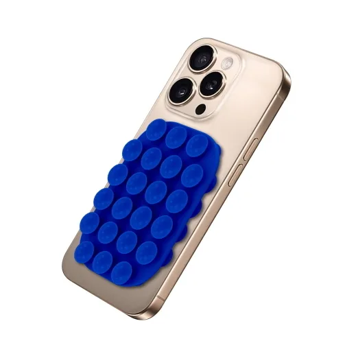 Celly Fixsquare Ventosa in Silicone per Smartphone Blu