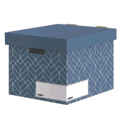 Fellowes Decor Storage Box Scatola in Cartone per Documenti A4 e A4+ Blu