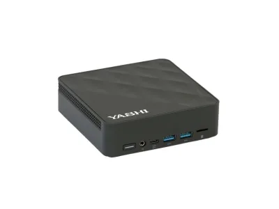 Yashi Nucky NY330 Mini PC Intel N100 RAM 16GB-SSD 512GB NVMe-Intel UHD Graphics-Wi-Fi 6 + 2 x Gigabit LAN-Win 11 Prof Nero