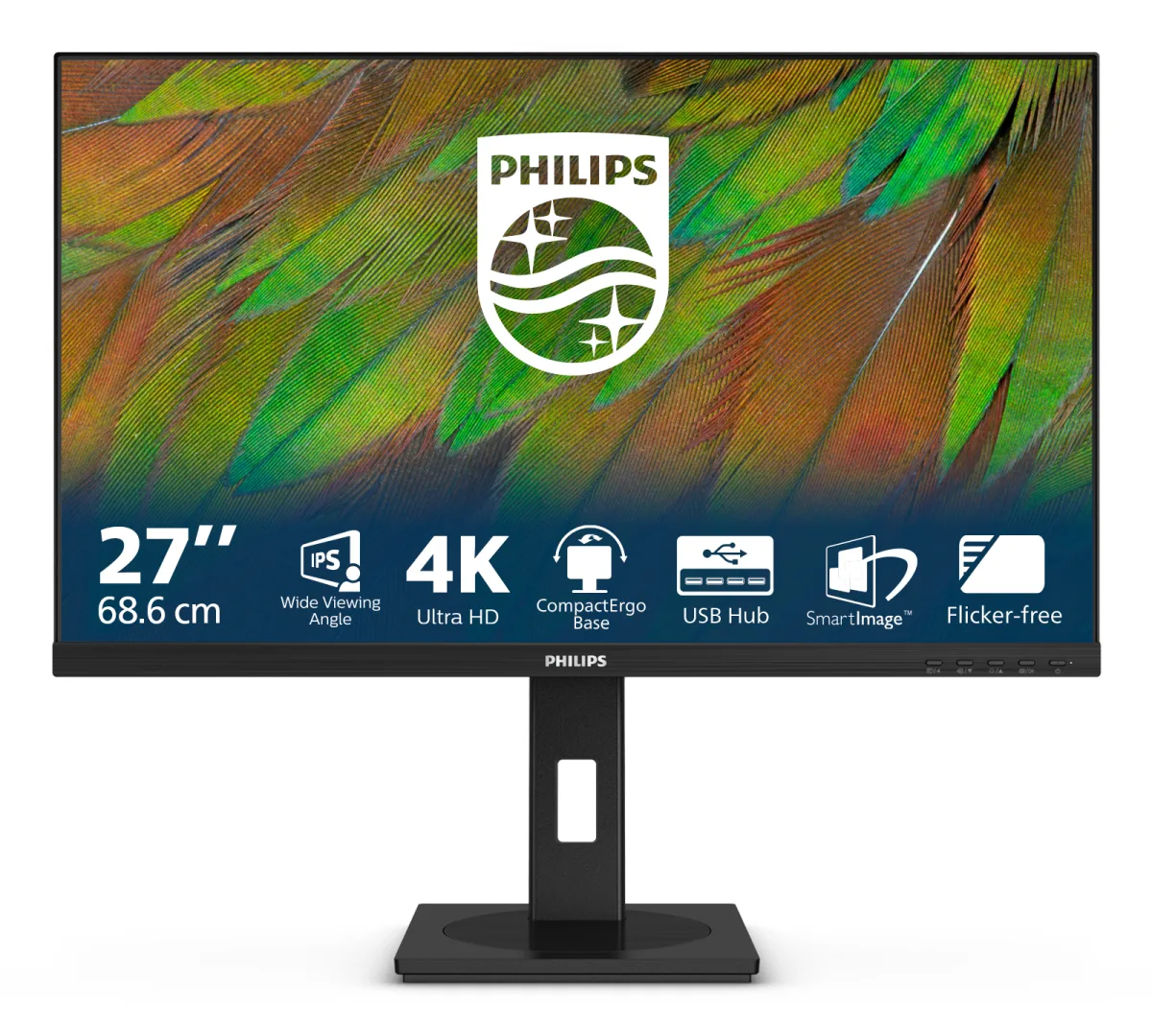 MON 27IPS 4K 2HDMI DP VESA MM 350C PHILIPS 27B1N3800 USBC PIVOT REG AL