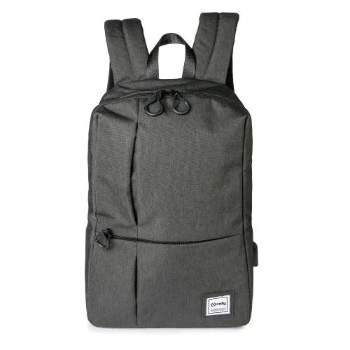 Celly Urban Backpack Zaino per Notebook da 14.1" in Tessuto Tecnico 3 Scomparti Nero