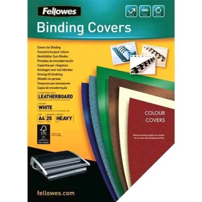 Fellowes Delta Copertine in Catoncino 210X297 mm A4 Col. Bianco Conf 25 Pz.
