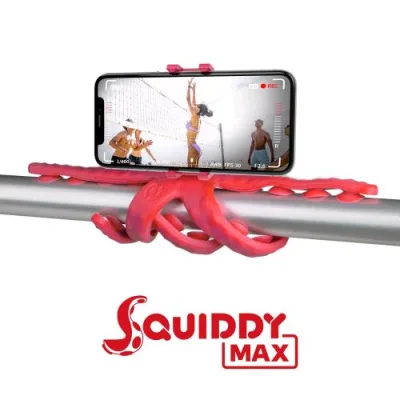 Celly Flexible Maxi Tripod Treppiedi Flessibile per Scattare Foto Video e Selfie in Ogni Situazione Red