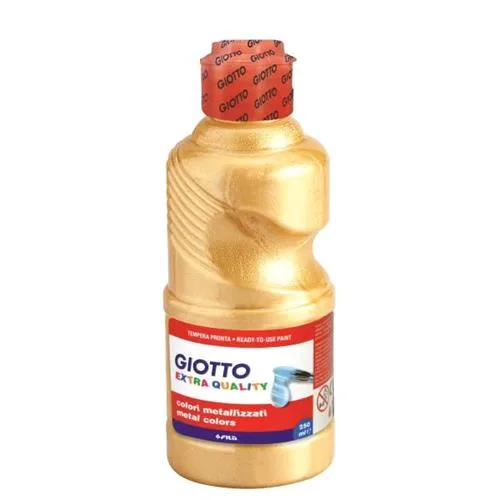 Giotto Tempera Flacone da 250ml Colore Oro Metal Lavabile