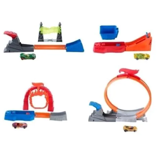 Mattel Hot Wheels Action Classic Stun con Auto Iconiche e Lanciatore Modello Casuale