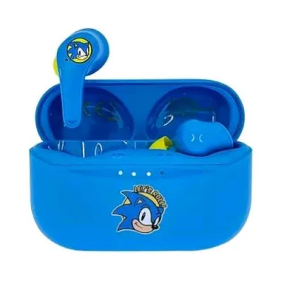 Otl SH0902 Auricolari Cuffie Wireless Bluetooth TWS Sega Sonic The Hedgehog con Custodia di Ricarica Azzurro
