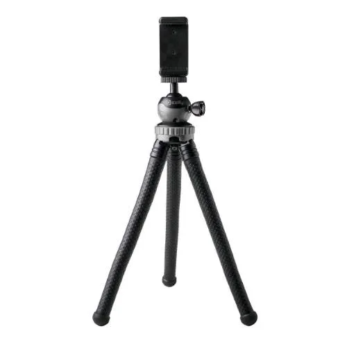 Celly Flexible Tripod Treppiedi per Smartphone fino a 6.2" Gambe Snodabili Orientabile Nero