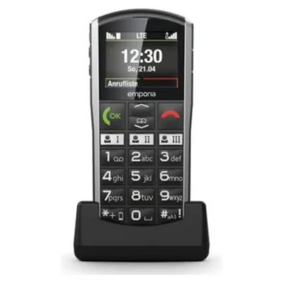 Emporia Simplicity V27 LTE 2" Easy Phone Chiamata D'emergenza 3 Tasti Selezione Rapida Tasti Extra Lare 4G LTE Nero Argento