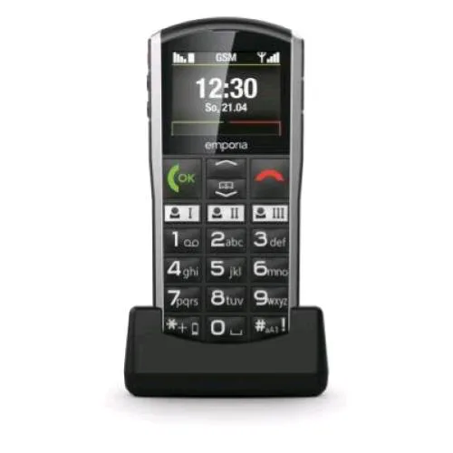 Emporia Simplicity V3 Senior Phone 2" Tasti Grandi 2G Radio FM Bluetooth Nero Argento