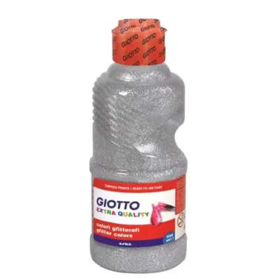 Giotto Tempera Glitter Pronta All'uso Flacone 250ml Col.argento