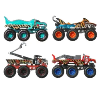 Mattel Hot Wheels Monster Trucks Grandi Tir Scala 1:64 con 6 Ruote Modelli Assortiti