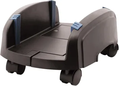 PORTA PC CARRELLINO TECHMADE REGOLA BILE NERO CON ROTELLE + FERMO