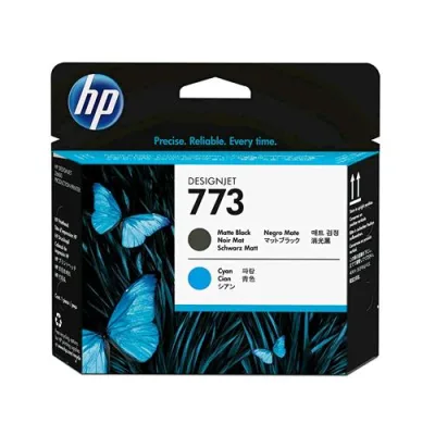 HP 773 Testina Nero Opaco/Ciano