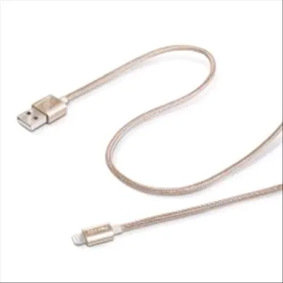 Celly Usblightexgd Cavo USB 2.0 Tipo a Maschio/Lightning Maschio Lunghezza 1m Colore Gold