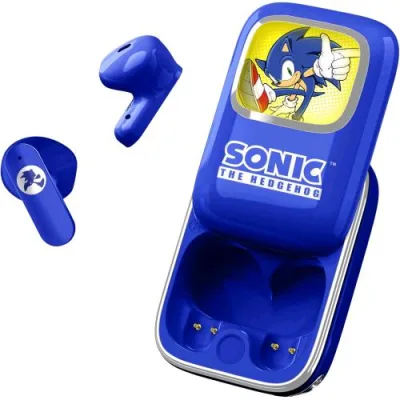 Otl Sonic The Hedgehog Slide - Auricolari TWS con Custodia di Ricarica Blu