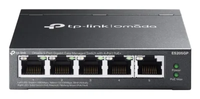 SWITCH OMADA 5-PORTGB EASY MAN 4POE 4XGB POE+P 1GB NNO POE FANLESS SDN