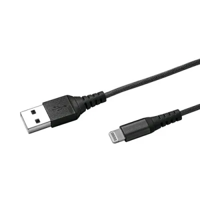 Celly Usblightnylbk Cavo con Connettore Lightning e USB in Nylon 1 m Colore Nero