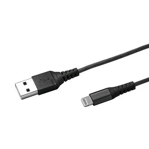 Celly Usblightnylbk Cavo con Connettore Lightning e USB in Nylon 1 m Colore Nero