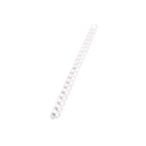 Fellowes Dorsi a Spirale in Plastica Passo 14/28 mm Anelli da 16 mm Rilegatura 2/40 Fogli Bianco Conf 25 Pz.