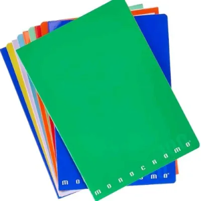 Pigna Monocromo Quaderno Punto Metallico 100 g A4 24 Fogli a Quadretti 0Q Colori Assortiti Conf 5 Pz.
