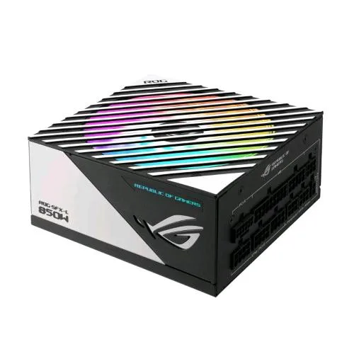 ASUS Rog Loki SFX-L 850P Alimentatore Gaming 850W Platinium 80+ Completamente Modulare Lambda a Ventola ARGB PWM Aura Sync Compatibile ATX 3.0 Pcie 5.0 Ready