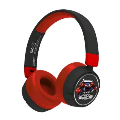 Otl TF0987 Cuffia Wireless per Bambini Transformers Prime Pieghevoli Nero Rosso