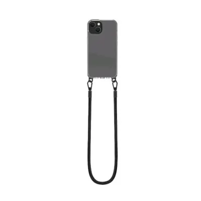 Celly Freedom Apple iPHONE 14 Plus Cover in Tpu Trasparente + Laccio Nero