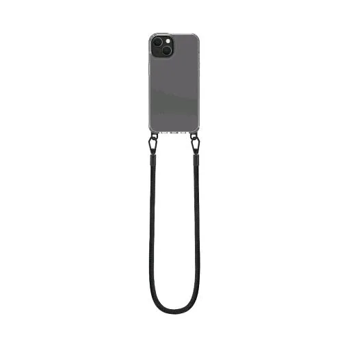 Celly Freedom Apple iPHONE 14 Plus Cover in Tpu Trasparente + Laccio Nero
