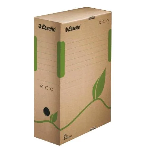 Esselte Eco 100 Scatola Archivio in Cartone Riciclato 327X233X100 mm Avana Conf 25 Pz.
