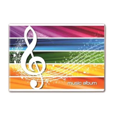 Blasetti Album Musica A5 80 g con Pentagramma 8 Fogli Colori Assortiti Conf 15 Pz.