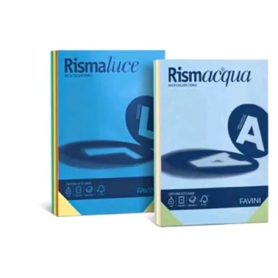 Cartotecnica Favini Rismaluce Mix Risma da 200 Fogli 140 g 29.7 x 42 cm A3 Colori Assortiti